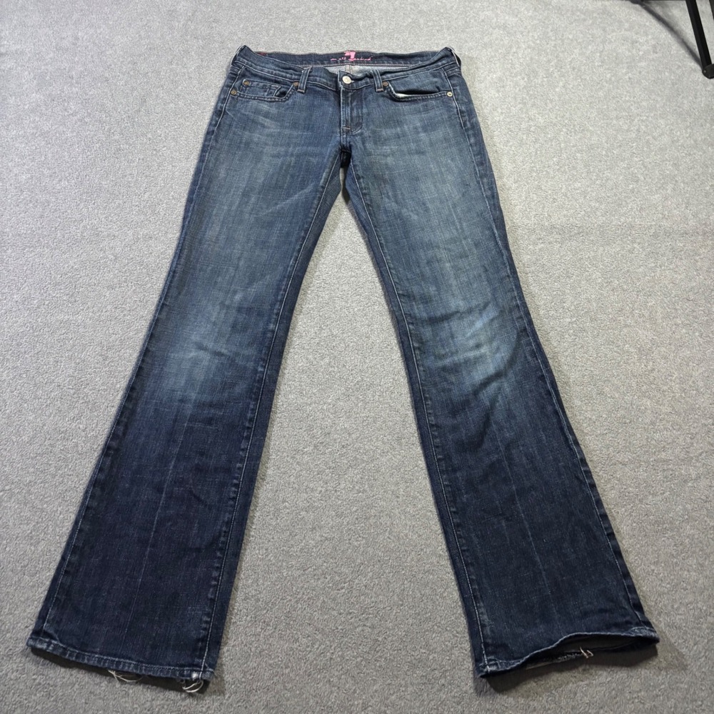 7 For All Mankind Bootcut Jeans Womens 29 Blue Low Rise Y2K Denim